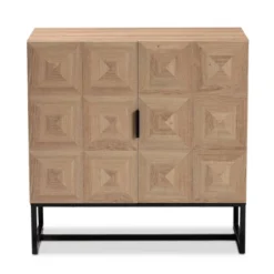 Darien Wood And Metal 2 Door Storage Cabinet Brown/Black - Baxton Studio -Furniture Series Store GUEST 20a3aca2 9cb6 42bd bad0 47a283755923