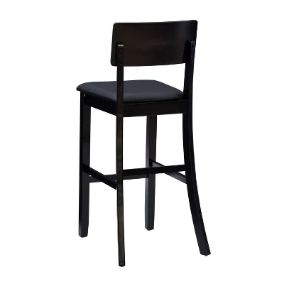 29" Torino Contemporary Barstool Hardwood/Black - Linon 4 29" Torino Contemporary Barstool Hardwood/Black - Linon - Image 4