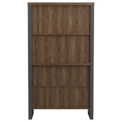 63" Pattinson 4 Shelf Cabinet Bookcase Walnut - Coaster -Furniture Series Store GUEST 22e3af6a 75ac 4f9b 9650 96abf8e3c8ee