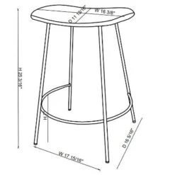 Clarkston Metal Counter Height Barstool With Upholstered Seat - Threshold™ Designed With Studio McGee -Furniture Series Store GUEST 23096c73 19b3 49a1 aee5 9efbd5fdbbf1