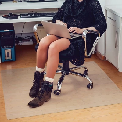 APET Rectangular Chair Mat For Hard Floor Clear - Floortex 1 APET Rectangular Chair Mat For Hard Floor Clear - Floortex