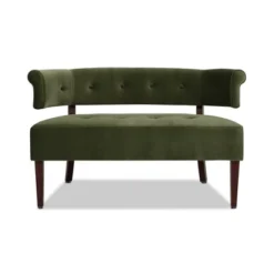 Jennifer Taylor Home Jared Roll Arm Tufted Bench Settee -Furniture Series Store GUEST 25a5c9d4 4e4b 44ff b020 c7e039eb3f95