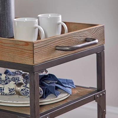 Collin Bar Cart Antique Bronze - Powell Company 7 Collin Bar Cart Antique Bronze - Powell Company - Image 7