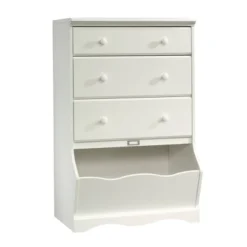 Pogo 3 Drawer Chest With Storage Bin Soft White - Sauder
