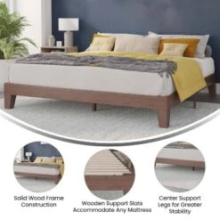 Amalia Solid Wooden Platform Bed With Wooden Support Slats - Taylor & Logan -Furniture Series Store GUEST 26c1f92d 8dd7 4b15 a18d 38da021eafc0