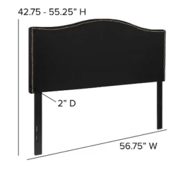 Flash Furniture Lexington Upholstered Full Size Headboard With Accent Nail Trim In Black Fabric -Furniture Series Store GUEST 2730afa1 7176 447d 96b4 79e9c65e3c20