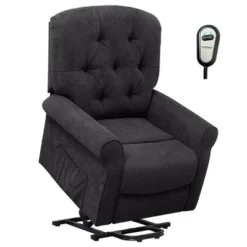 Costway Power Lift Recliner Chair Sofa For Elderly W/ Side Pocket & Remote Control BlackBrown -Furniture Series Store GUEST 277e3b2c 5356 4768 8fbd 51088dbc50ea
