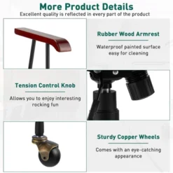 Costway Velvet Home Office Chair Swivel Adjustable Task Chair W/ Wooden Armrest -Furniture Series Store GUEST 295110a1 e91b 43ce 9389 c004659f2d4f