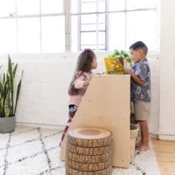 ECR4Kids Double-Sided Mobile Book Display With Storage, Classroom Bookshelf, Natural -Furniture Series Store GUEST 2a004edb 0f24 4ee2 9097 35cc4147da30