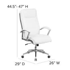 Flash Furniture High Back Designer Smooth Upholstered Executive Swivel Office Chair With Chrome Base And Arms -Furniture Series Store GUEST 2a1479ed 1a28 4625 8de6 99e3f28d91c8