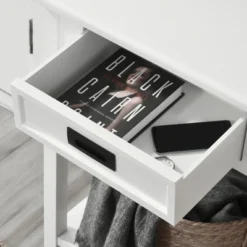 HOMCOM Console Table With 2 Storage Drawers And Open Shelf, Modern Sofa Table For Hallway, Living Room, Or Bedroom, White -Furniture Series Store GUEST 2b15fab5 1b01 4501 9798 dc5b289d2a2a