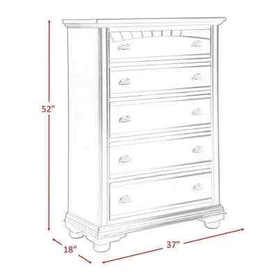6pc Queen Addison Panel Bedroom Set Dove White - Picket House Furnishings 12 6pc Queen Addison Panel Bedroom Set Dove White - Picket House Furnishings - Image 12