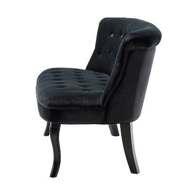 Jane 47" Velvet Button-tufted And Wing Back Loveseat Solid Wood And Cabriole Legs For Living Room And Bedroom | ARTFUL LIVING DESIGN 2 Jane 47" Velvet Button-tufted And Wing Back Loveseat Solid Wood And Cabriole Legs For Living Room And Bedroom | ARTFUL LIVING DESIGN - Image 2