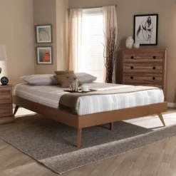 Lissette Wood Platform Bed Frame - Baxton Studio -Furniture Series Store GUEST 2de9e62c 5133 4afb 9488 0b19310e1c69