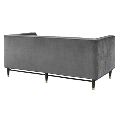 Devote Channel Tufted Performance Velvet Loveseat - Modway 2 Devote Channel Tufted Performance Velvet Loveseat - Modway - Image 2
