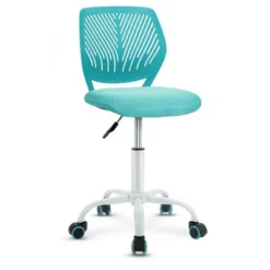 Costway Office Task Desk Armless Chair Adjustable Mid Back Swivel Study Chair RoseBlueTurquoisePurple -Furniture Series Store GUEST 2e132fcc 2dad 46bf a448 e0701e53806e