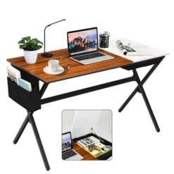 Costway Computer Desk Writing Study Laptop Table W/ Drawer & Storage Bag WalnutBlack -Furniture Series Store GUEST 2e469073 aee2 4af5 9834 6aa3fdc9e444