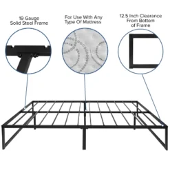 Flash Furniture 14 Inch Metal Platform Bed Frame - No Box Spring Needed With Steel Slat Support And Quick Lock Functionality -Furniture Series Store GUEST 2e9b91cb 498e 45f8 9075 4996106dd6b0