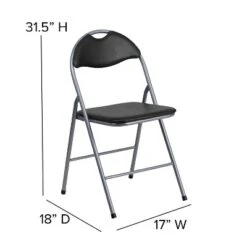 Emma And Oliver 2 Pack Black Vinyl Metal Folding Chair With Carrying Handle -Furniture Series Store GUEST 2f7aa7af 1d01 4a57 91c8 7bc83fdddbb4