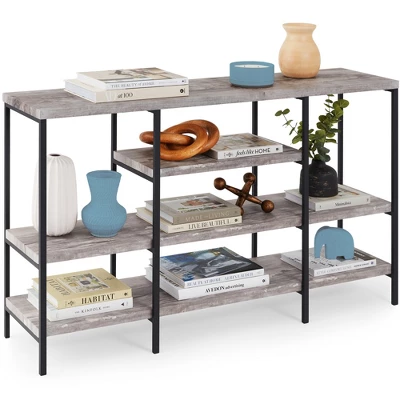 Best Choice Products 55in Industrial 4-Tier Console Table W/ Tall Shelves, Metal Frame 9 Best Choice Products 55in Industrial 4-Tier Console Table W/ Tall Shelves, Metal Frame - Image 9