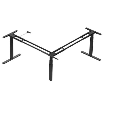 Monoprice Triple Motor Height Adjustable Sit-Stand Corner Desk Frame - Black, 3 Leg Corner, L Shaped Table Base, Programmable Memory Settings 2 Monoprice Triple Motor Height Adjustable Sit-Stand Corner Desk Frame - Black, 3 Leg Corner, L Shaped Table Base, Programmable Memory Settings - Image 2