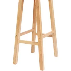 PJ Wood Classic Saddle-Seat 29 Inch Tall Kitchen Counter Stool For Homes, Dining Spaces, And Bars W/ Backless Seat, 4 Square Legs, Natural -Furniture Series Store GUEST 33cb9276 5832 4c68 8203 2d9930799a3d