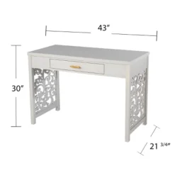 Lausk Desk With Storage Light Gray - Aiden Lane -Furniture Series Store GUEST 34164b2f eb21 422d a8d3 6ad23d553768