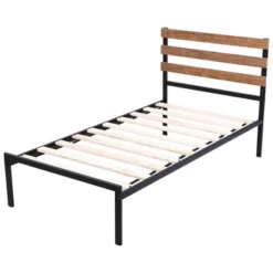 Costway Twin Size Metal Platform Bed Frame Mattress Foundation Wooden Headboard -Furniture Series Store GUEST 3625b2dc 70f9 4c5f b2e1 0b327537f9cc