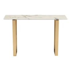 Modern Faux Marble And Stainless Steel 47" Rectangular Console Table - Stone/Gold - ZM Home 22 Modern Faux Marble And Stainless Steel 47" Rectangular Console Table - Stone/Gold - ZM Home -Furniture Series Store GUEST 3675aec6 fda2 49bc a9ce 97c6a21a18d3
