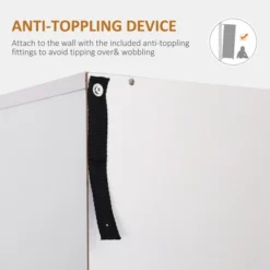 HOMCOM 66" Buffet With Hutch, Freestanding Kitchen Pantry With 2 Large Cabinets, 1 Pull Up Cabinet, 3 Drawers & Wide Countertop, White -Furniture Series Store GUEST 371947ec d48c 47b3 b170 125f3d87458b