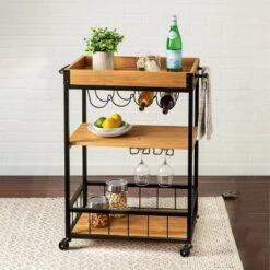 Honey-Can-Do Loft Bar Cart 14 Honey-Can-Do Loft Bar Cart -Furniture Series Store GUEST 38972924 de40 43fa 916a 0d03a541e874
