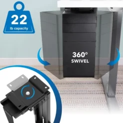 Mount-It! CPU Under Desk Mount Bracket | Computer Tower Wall And Under Counter Holder | 360 Degree Swivel Adjustable Height And Width Wall-Mountable -Furniture Series Store GUEST 397addc3 96cd 42c8 bc8c 9906867c596d