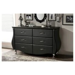 Enzo Modern And Contemporary Faux Leather 6 Drawer Dresser - Baxton Studio -Furniture Series Store GUEST 3a5ed4f3 23ec 46b0 a90c e6d15281ee93