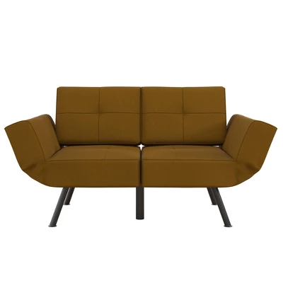 RealRooms Euro Upholstered Tufted Loveseat Futon With Storage Pockets 14 RealRooms Euro Upholstered Tufted Loveseat Futon With Storage Pockets - Image 14