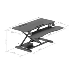 37.4" Electric Standing Desk Converter With AC USB Charger Black - Rocelco -Furniture Series Store GUEST 3ab8911c 4938 448a 92c0 b58cc0549aa3