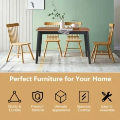 Costway Mid Century Modern Rectangular Dining Room Table W/ Solid Wooden Legs Walnut 15 Costway Mid Century Modern Rectangular Dining Room Table W/ Solid Wooden Legs Walnut -Furniture Series Store GUEST 3af32f26 4e5e 4e70 8390 3789d64a9add