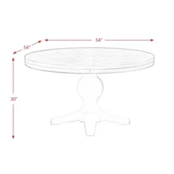 Barrett Round Standard Height Dining Table Natural/White - Picket House Furnishings -Furniture Series Store GUEST 3b1250ad fb6d 4646 929c c65169989d54