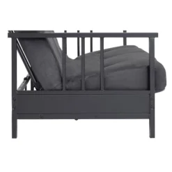 Full Harlow Metal Arm Futon Black/Gray - Room & Joy -Furniture Series Store GUEST 3b49ad45 6cb5 4d9d 9507 8057f004ce50
