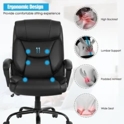Costway Big & Tall 500lb Massage Office Chair E Xecutive PU Leather Computer Desk Chair -Furniture Series Store GUEST 3b6dfcbb 546e 41ec ac9c 91df8302a1c1