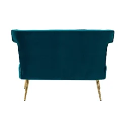 Cadmus 46" Modern Velvet Armless Loveseat With Channel-tufted Wingback For Living Room And Drawing Room| KARAT HOME -Furniture Series Store GUEST 3cb13fde 7b43 42d5 b502 a680effc5a60