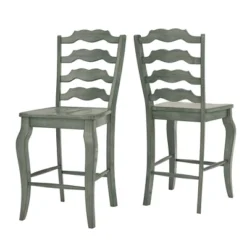 Set Of 2 24" South Hill French Ladder Back Counter Chairs - Inspire Q -Furniture Series Store GUEST 3ce58093 6cc6 4f15 b08f 2f1a6425adfe