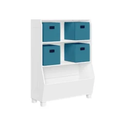 34" Kids' Bookcase With Toy Organizer And 4 Bins - RiverRidge Home 11 34" Kids' Bookcase With Toy Organizer And 4 Bins - RiverRidge Home -Furniture Series Store GUEST 3d013701 fc93 4377 8c5a e2c349b0241d