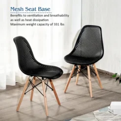 Costway Set Of 4 Plastic Hollow Out Chair Mid Century Modern Wood-Leg Seat 16 Costway Set Of 4 Plastic Hollow Out Chair Mid Century Modern Wood-Leg Seat -Furniture Series Store GUEST 3d078866 98cd 41f0 a81c 1189cf3ca4ce