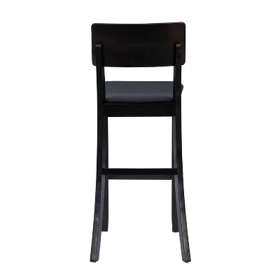 29" Torino Contemporary Barstool Hardwood/Black - Linon 5 29" Torino Contemporary Barstool Hardwood/Black - Linon - Image 5