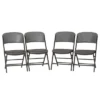 4pk Padded Commercial Grade Folding Chair Gray - Lifetime