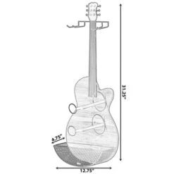 VintiquewiseBlack Metal Guitar Shaped Wine Rack Holder For Living Room, Dining, Or Entryway 8 VintiquewiseBlack Metal Guitar Shaped Wine Rack Holder For Living Room, Dining, Or Entryway -Furniture Series Store GUEST 3da1b886 929f 40ad 9f10 45d2788735e1