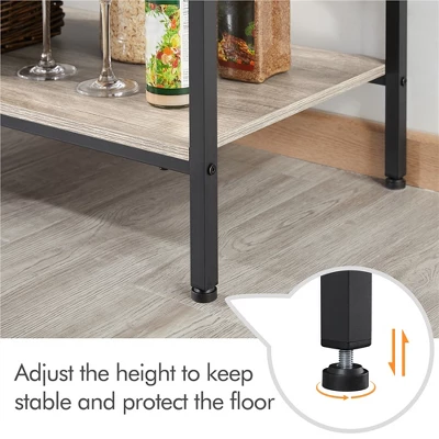 Yaheetech 4-tier 64" H Kitchen Baker's Rack With Power Outlet, Gray 6 Yaheetech 4-tier 64" H Kitchen Baker's Rack With Power Outlet, Gray - Image 6