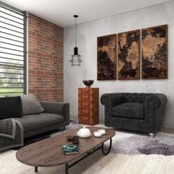 Traditional Faux Leather 5 Drawer Chest Camel Brown - Olivia & May -Furniture Series Store GUEST 3f64c9df f4c3 4a14 96ca 4ec33685f68d