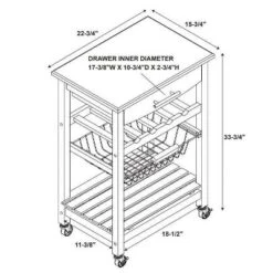 Clarke Kitchen Cart - Linon -Furniture Series Store GUEST 3f8be8f4 1921 4167 b02b 97021b41cb36