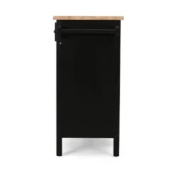Byway Contemporary Kitchen Cart With Wheels Black/Natural - Christopher Knight Home -Furniture Series Store GUEST 3fba8a50 be48 4b3e a424 f99e40a00221